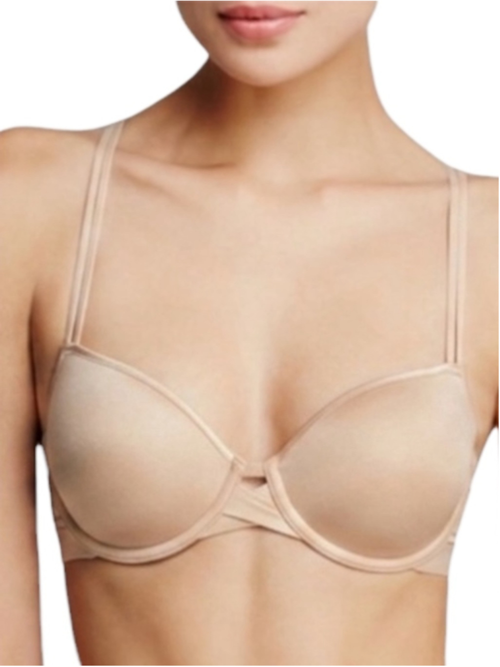 Chantelle Paris beige Mademoiselle Memory Foam underwire t shirt bra 32 D